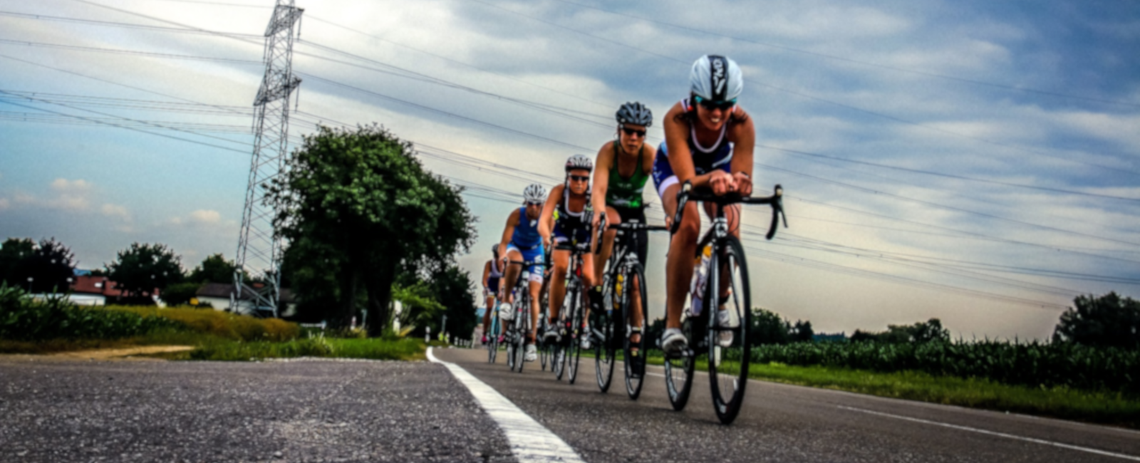 Single file bicycle group